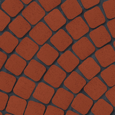 Брусчатка красная "Лондон" квадро R